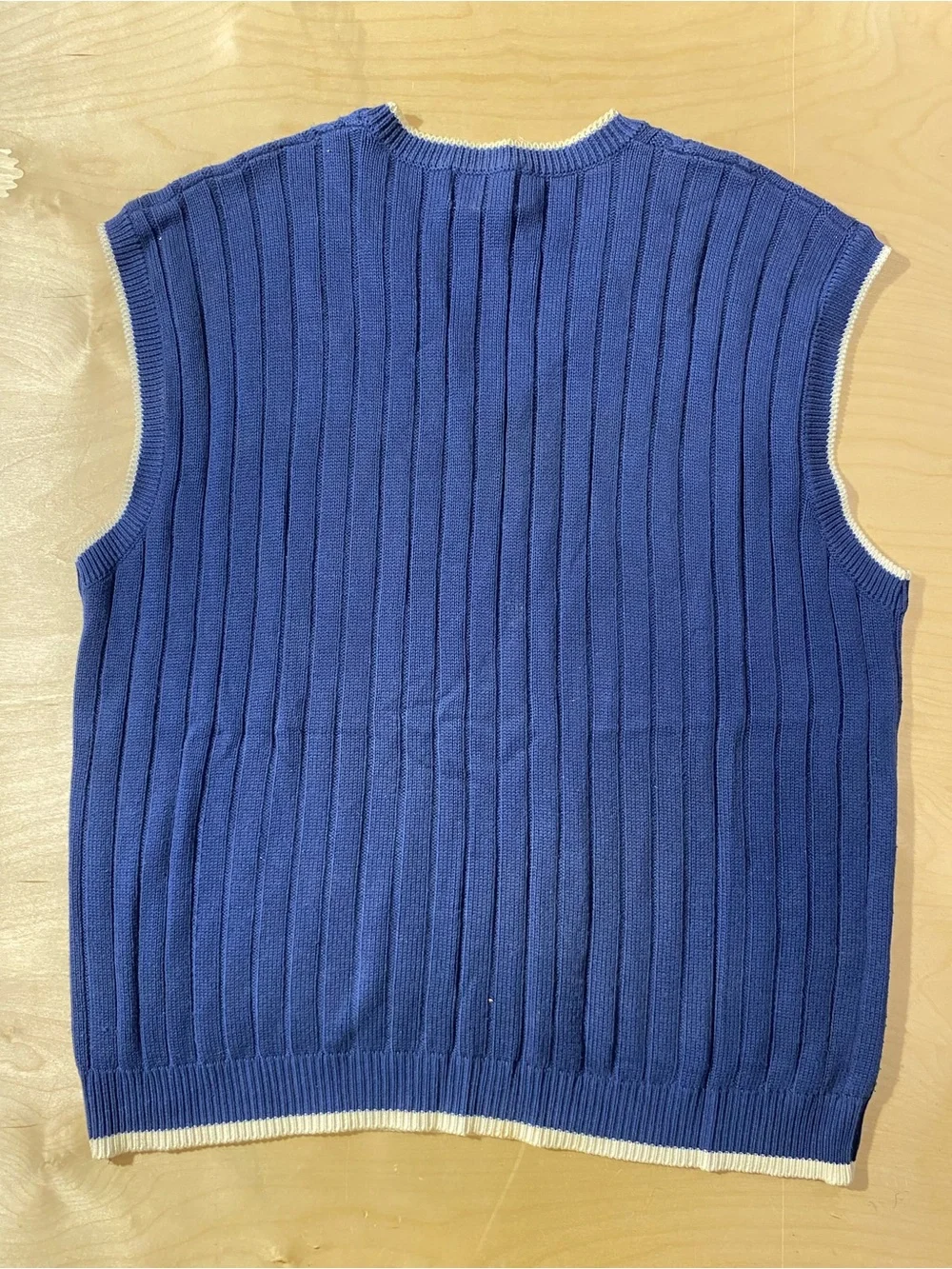 Joe College Sports UNC Blue Cable-Knit V-Neck Sweater Vest 2XL (SX)